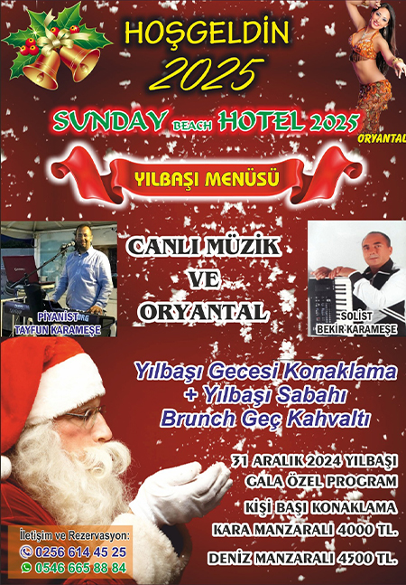 Sunday Beach Hotel Kuşadası Yılbaşı 2025